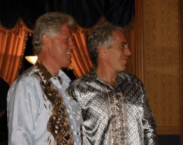 Difunden fotos inéditas de Jeffrey Epstein junto a Clinton