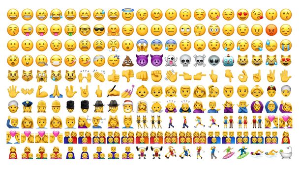 Algunos de los cientos de emojis que se utilizan cada vez más