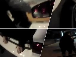 Policías encerraron a su compañera en el baúl de un auto y la filmaron