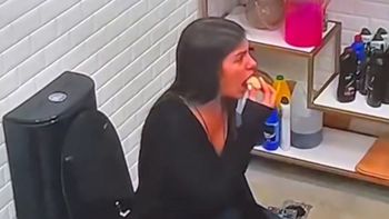 Luana Fernández, comiendo a escondidas en Gran Hermano. Luana Fernández, comiendo a escondidas en Gran Hermano.
