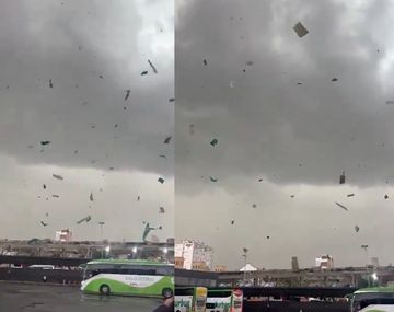 Declaran alerta roja en Chile por el temporal: se voló el techo de una terminal de ómnibus