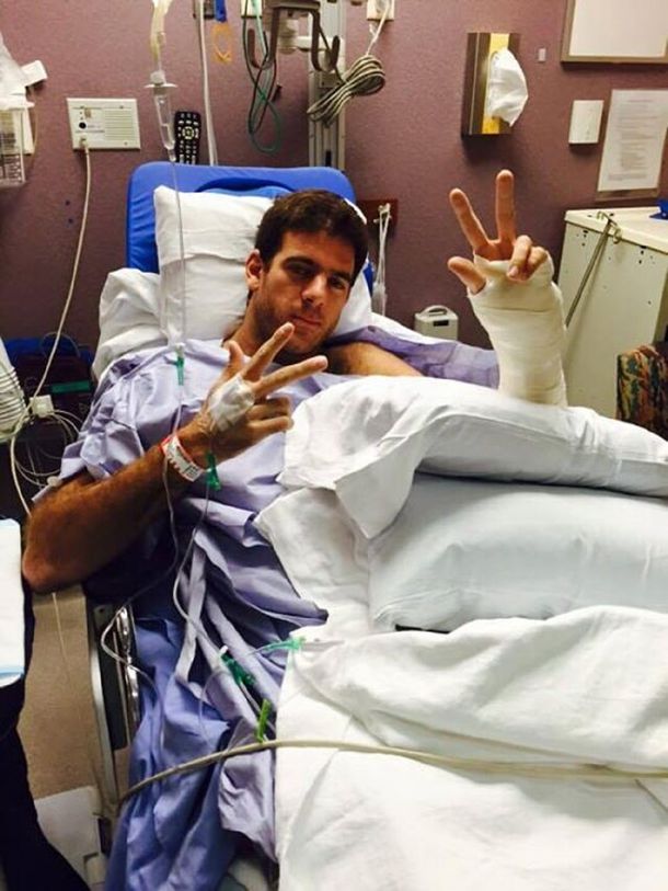 Con éxito, Del Potro fue operado de la muñeca izquierda por tercera vez