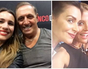 Pampita en un recital con amigas