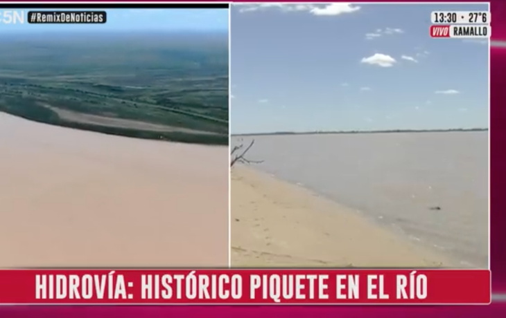 EN VIVO: Histórico piquete en el río Paraná por la Hidrovía