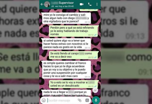 La conversación fue publicada en un grupo de Facebook y se viralizó.