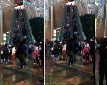 Terrible accidente en una escalera mecánica de Hong Kong