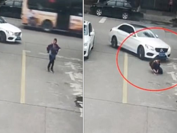 Un nene es atropellado por un auto y se salva gracias a la mochila del colegio