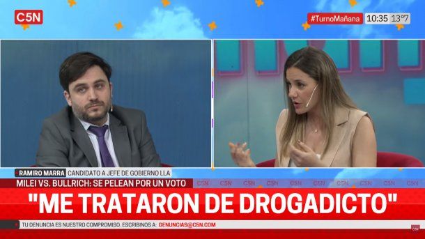 Ramiro Marra cuestionó en vivo un graph de C5N