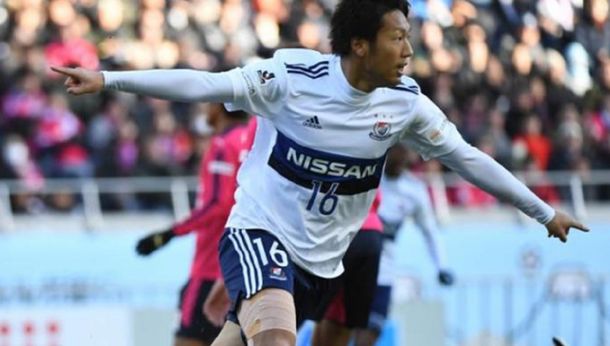 El delantero celebra su tanto