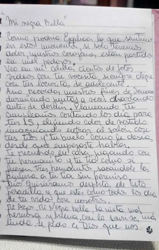 La carta de la abuela de Agostina Vega La carta de la abuela de Agostina Vega