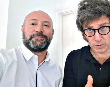 Diego Spagnuolo junto a Javier Milei.