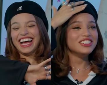 Emilia Mernes fue protagonista de un blooper y estalló de risa en plena entrevista