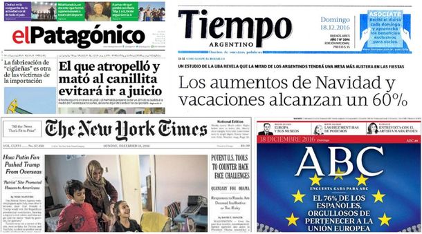 Mirá las tapas de los diarios