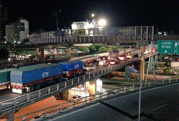 La congestión llegaba a la avenida 9 de julio