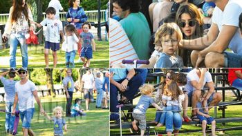 El día de polo de la China y Vicuña con sus hijos. El día de polo de la China y Vicuña con sus hijos.