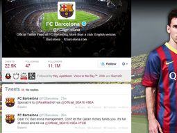 hackean la cuenta de barcelona y le mandan saludos al real madrid hackean la cuenta de barcelona y le mandan saludos al real madrid