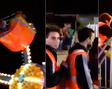 Niños se quedaron trabados en un juego de un parque de diversiones