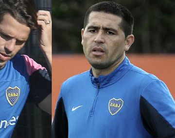 Fernando Gago y Juan Román Riquelme