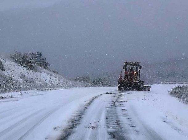 Temporal de nieve en Río Negro - Crédito: @Splif_RN