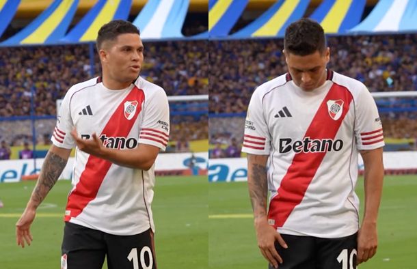 El reproche de Juanfer Quintero a un compañero durante el Superclásico: ¿a quién apuntó?
