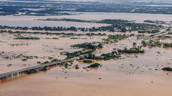 Los campos inundados en Río Grande do Sul generan complicaciones en Uruguay. Los campos inundados en Río Grande do Sul generan complicaciones en Uruguay.