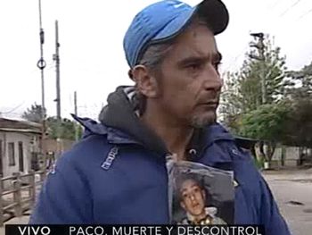 Padre del joven asesinado en Quilmes. Captura de video de C5N.