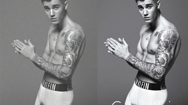 ¿Cómo retocaron la imagen de Justin Bieber para la publicidad de Calvin Klein?