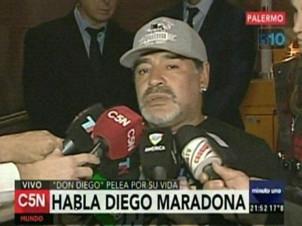 Maradona: Tengo mucha fe en Dios, le pido a los argentinos que recen por mi viejo
