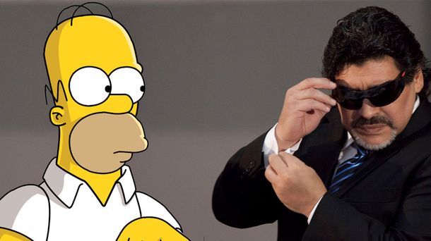 Maradona dijo que odiaba a los Simpson y Homero le respondió: Es un gordo tetón