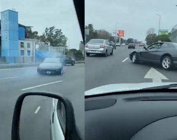 La imprudencia del conductor de una Ferrari en plena Lugones