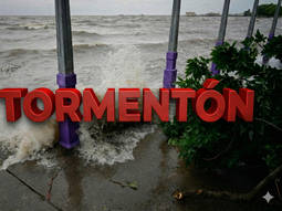 Tormentón en el Río de la Plata: foto de la ribera de Quilmes Tormentón en el Río de la Plata: foto de la ribera de Quilmes