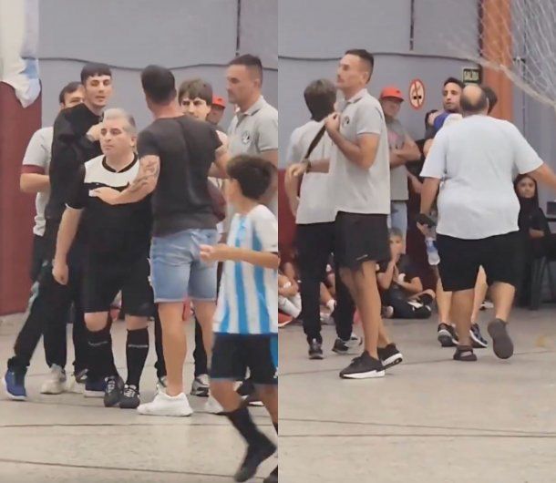 Escándalo: un ex jugador de Boca interrumpió el partido de fútbol infantil de su hijo para pelear con el árbitro