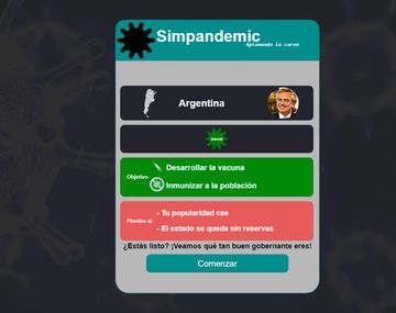 El insólito videojuego para ponerse en la piel de Alberto y combatir al coronavirus
