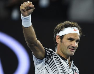 El rostro de felicidad de Roger Federer