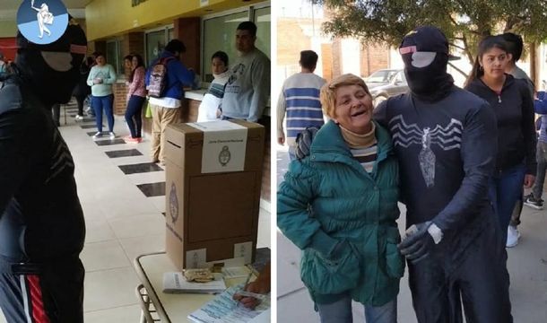Elecciones PASO 2019: El Hombre Araña votó en Santiago del Estero