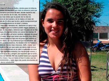 El papá de Chiara deja Rufino para no ver a los asesinos de su hija