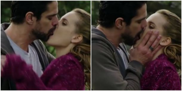 Sensual beso de Luciano Castro con Sabrina Garciarena en Los ricos no piden permiso