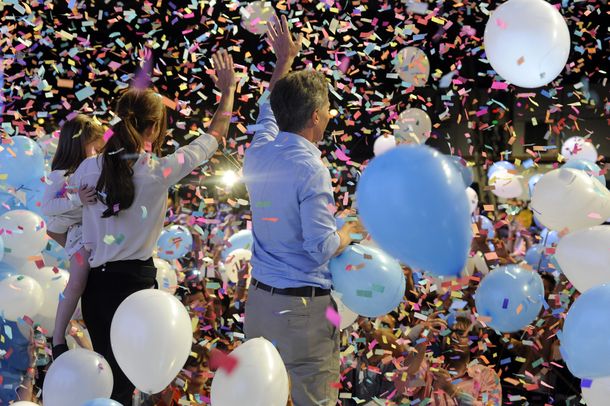Los festejos de Macri presidente