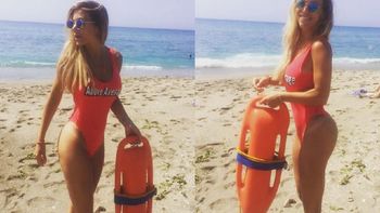 a lo pamela anderson: evangelina juega a ser parte de baywatch en espana a lo pamela anderson: evangelina juega a ser parte de baywatch en espana