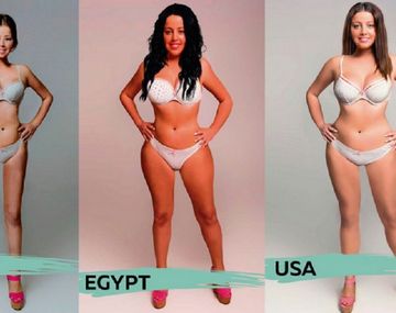 Mirá cómo es el cuerpo ideal en 18 países distintos