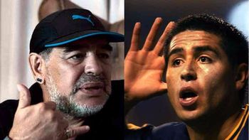 Maradona respondió a las críticas de Riquelme a Boca Maradona respondió a las críticas de Riquelme a Boca