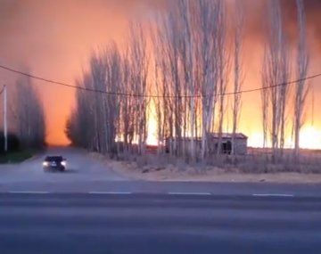 Impresionante video de un incendio provocado por el viento Zonda