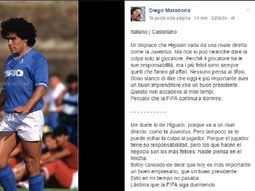 maradona sobre higuain: me duele... pero tampoco se le puede echar la culpa maradona sobre higuain: me duele... pero tampoco se le puede echar la culpa