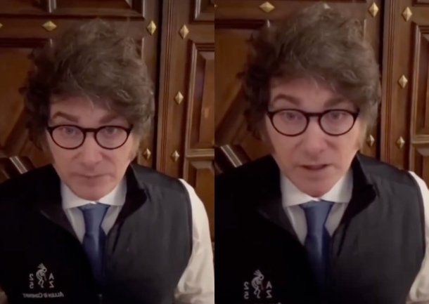 Polémica por un video de Javier Milei: ¿usa chaleco antibalas dentro de los despachos de la Casa Rosada?