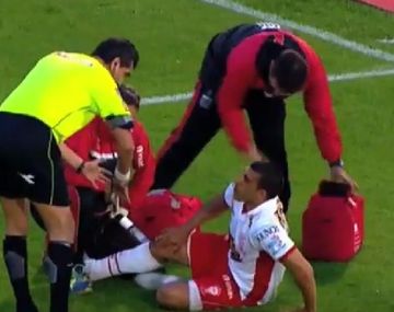La bronca de la estrella de Huracán tras irse lesionado