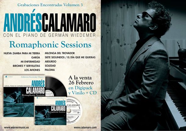Andrés Calamaro anticipa canciones de su nuevo CD