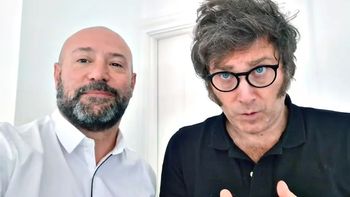 Diego Spagnuolo junto a Javier Milei. Diego Spagnuolo junto a Javier Milei.