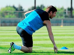 Lionel Messi durante el último entrenamiento Lionel Messi durante el último entrenamiento