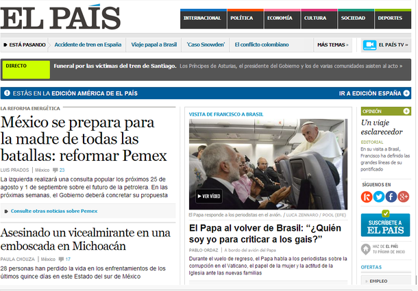 La repercusión de las frases del Papa a favor de la comunidad homosexual