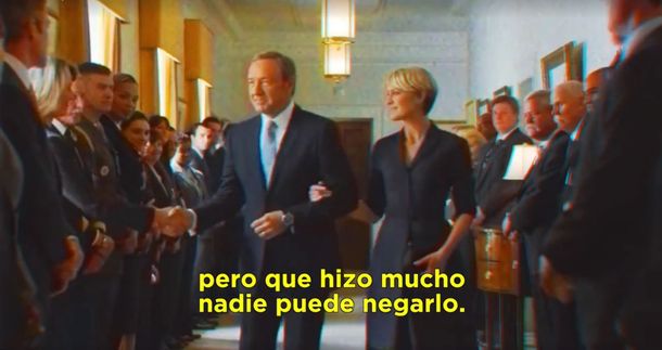 House of Cards usó un spot de Menem